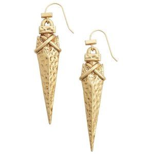 NEW Tory Burch Metallic Arrowhead Drop Earrings